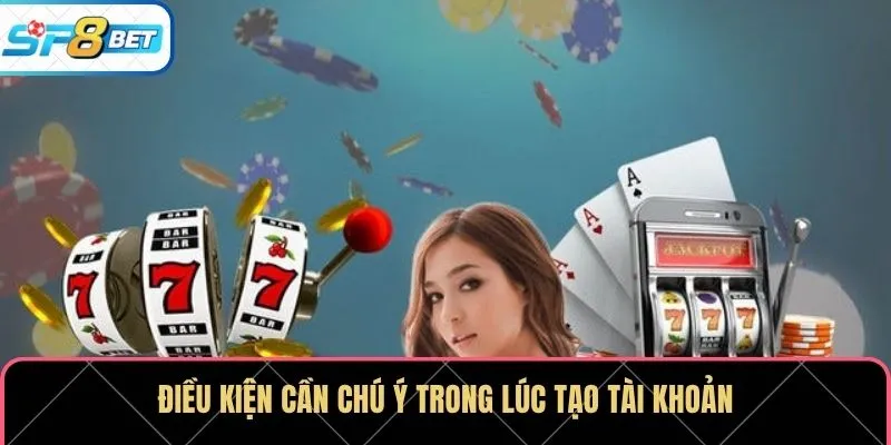 Điều kiện cần chú ý trong lúc tạo tài khoản